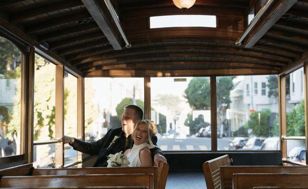 Renting the trolly was a highlight of our wedding!