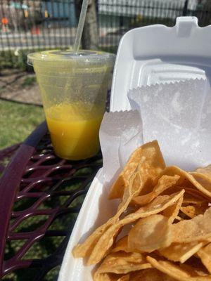 Pineapple Mango and Chips & Salsa