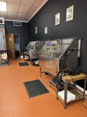 Two washing stations.