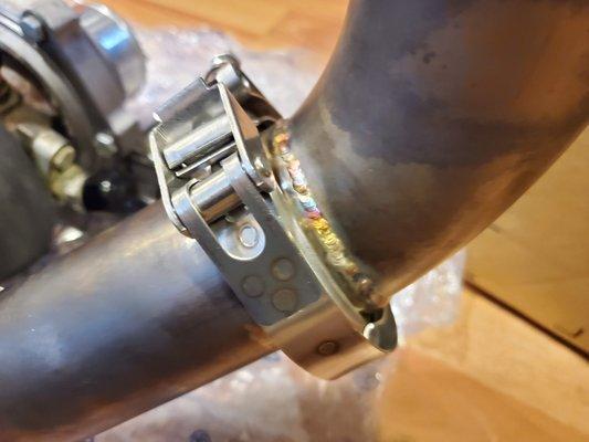 AFTER
welds on vband flange