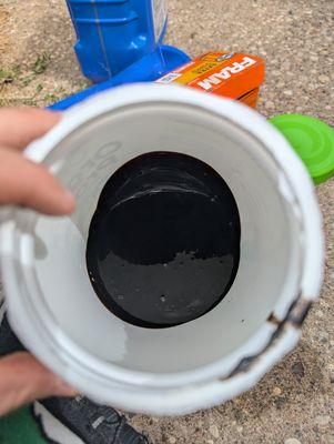 How much oil was in it.