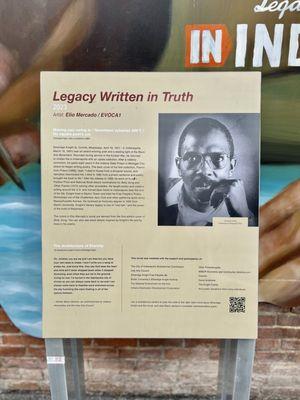 Info about Etheridge Knight and the artist, Elio Mercado.
