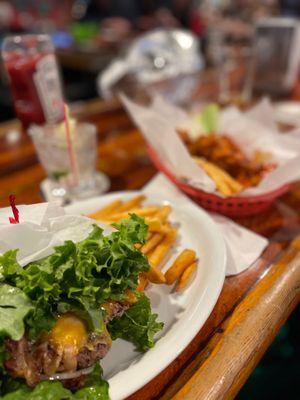 Lettuce wrap, burger, and pretty damn good chicken wings