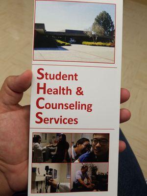 Pamphlet with all of the services offered.