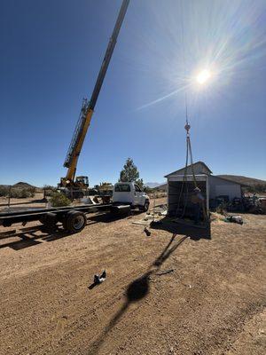Lifting a box onto a chassis for me.