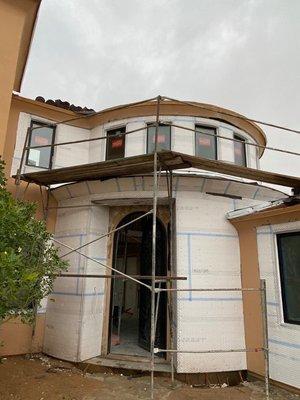 Remodeling the front entrance of this home!!