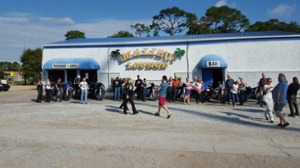 Hosting our friends from Belgium , starting their Motorcycle Tour of the USA from the New Malibu Lounge ... Bon Voyage !!