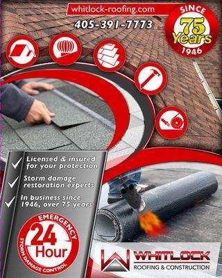 Whitlock Roofing ad