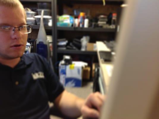 Technician Hard at work