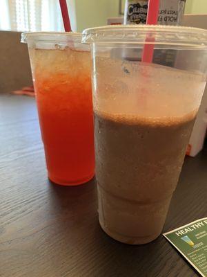 "Recess" and Special blend smoothie