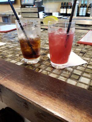 Henny & coke and pomegranate margarita