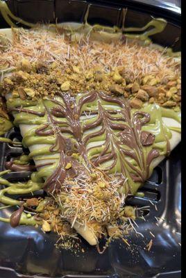 Dubai chocolate crepes