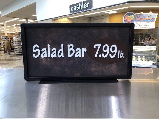 Salad bar price as of June 25, 2023