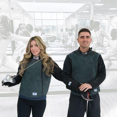 Tsvetelina and Kristiyan - owners and coaches at Premier Fencing Academy.