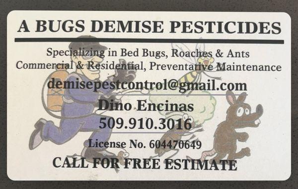 A Bugs Demise Pesticides