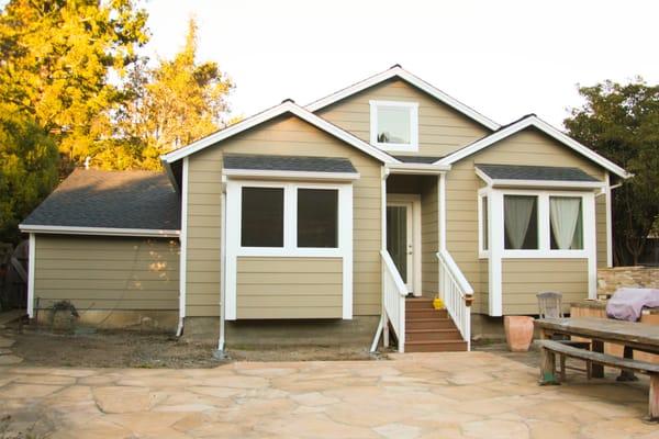 home remodel, back yard view