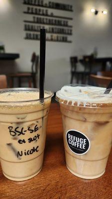 Brown sugar shaken espresso & vanilla sweet cream cold brew.