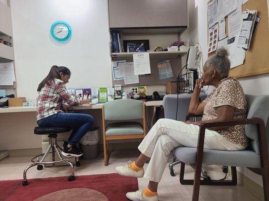 Vital room and where they get all the info prior to seeing the doctor.