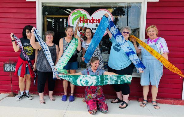 Silk Scarf Tie Dye Results