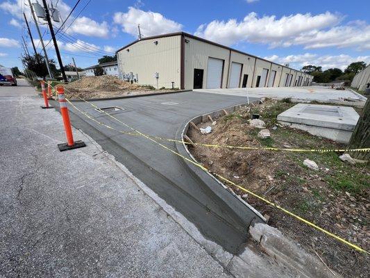 Commercial property entrance.