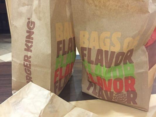 Bag on the left was the first order (lost revenue) and the bag on the right is the corrected order.