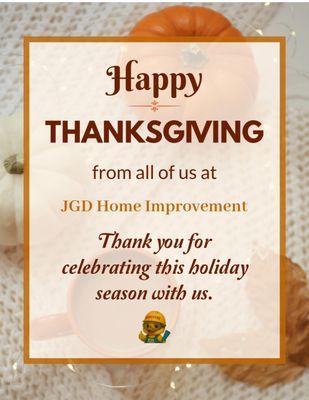 We are grateful for your trust, your business, and the opportunity to serve you.