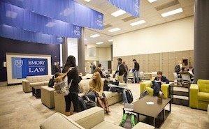 The student commons area is always full of life - there are lockers for each student!