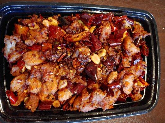 Szechuan Chicken with Stir fried Red Peppers