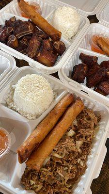 Pork riblets and Kalua pork