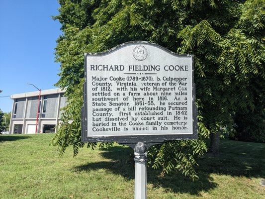 Richard Fielding Cooke Historical Marker, Cookeville