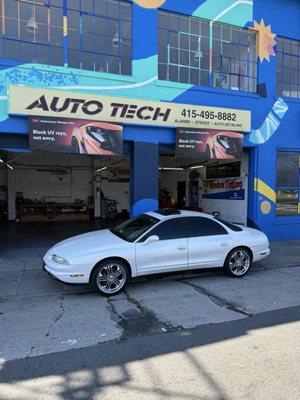 My recent experience with Auto Tech Tinting! My '98 Oldsmobile Aurora looks fabulous...thank you Steven and his team of professionals!