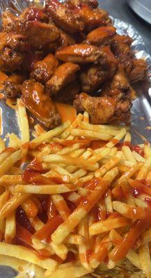 34. Chicken Wings with Fries