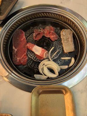 Pork belly, Bulgogi, sirloin