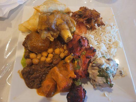 My plate from the buffet was delicious!