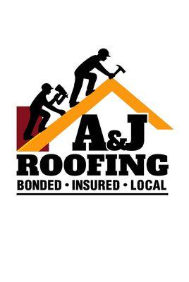 A & J Roofing logo.