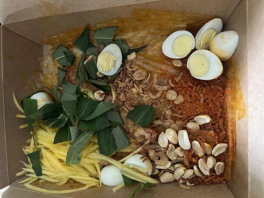 Rice paper salad to go