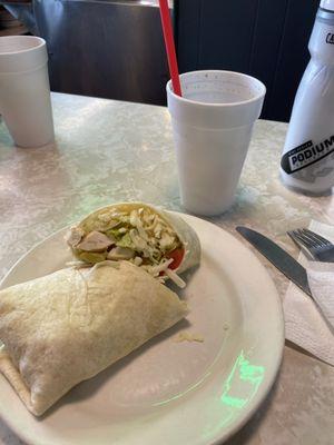 Special- grilled chicken avocado wrap, add cheese