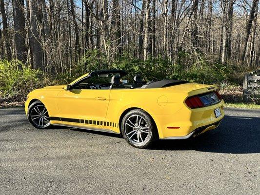 Awesome Stripes added and dent over rear quarter panel is perfect!!