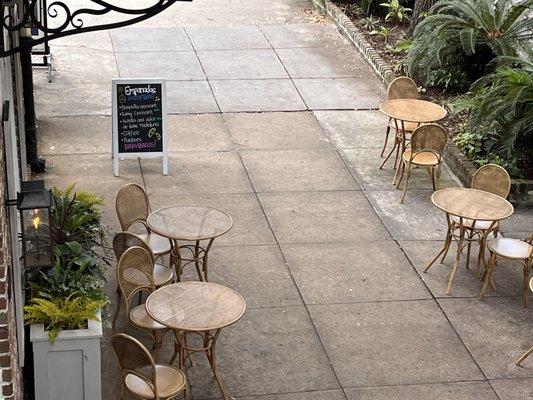 Outside seating