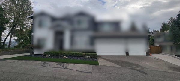 Final front yard and front side yards.