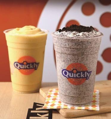 cookies & cream for him and
real mango fruit smoothie for me