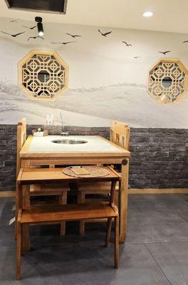 Typical hot pot table