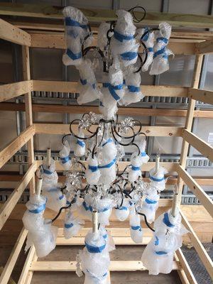 Chandelier crating