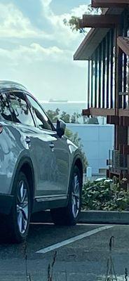 Ship in the distance.