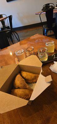 Empanadas and beer. What a perfect combo