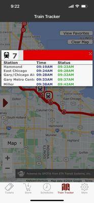 App tracker lets you know the stops on the way.