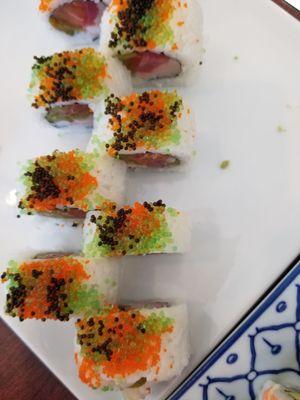 Sandia roll, raw element, at sushi king