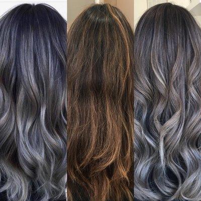 Left: inspiration photo | Middle: what I came in with | Right: Britnee's witchcraft results Still can't get over how much I love my hair!