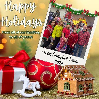 Celebrating the season at our 2024 Christmas party in Osage Beach! The Fran Campbell Team wishes you a joyful Lake of the Ozarks holiday!