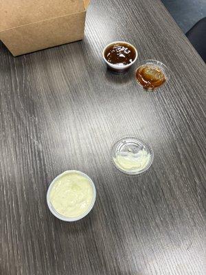 House sauce and BBQ sauce